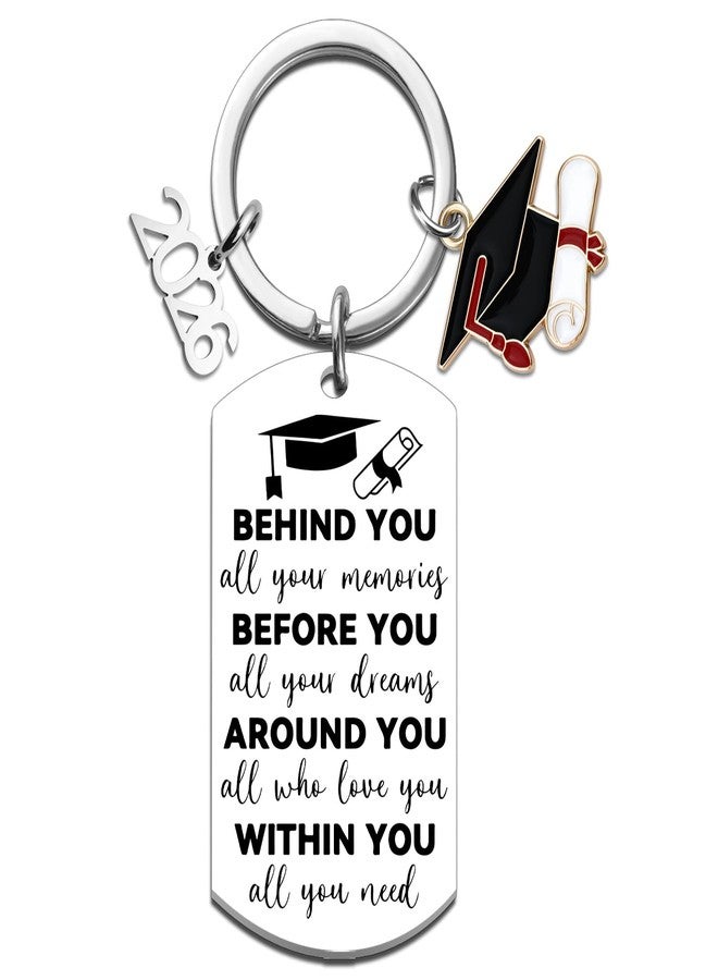 MOEXUKO Senior 2026 Keychain Class of 2026 Graduation Gifts for Her Him College Graduation Gifts for Women Men High School Graduate Gift for Her Masters Degree University Student Grad Gift Ideas - Image 1